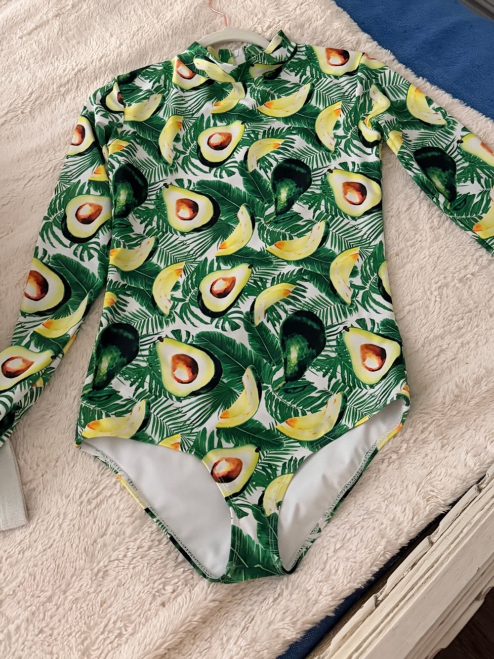 Mott50 UPF50+ Green & Yellow Tropical Leaf Rash Guard